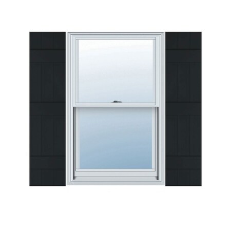 Ekena Millwork Lifetime Vinyl, 3 Board Joined (3 Batten), Board-n-Batten Shutters, w/Shutter-Loks, LJ3C10X07700BL LJ3C10X07700BL